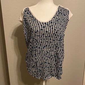 Navy top with back cut out